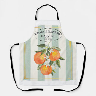 Orange Blossom - Mediterranean Citrus Label Apron