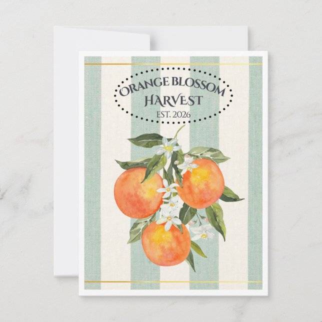  Orange Blossom - Mediterranean Citrus Label Card (Front)