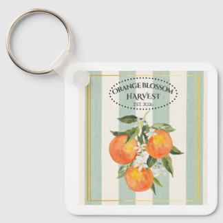 Orange Blossom - Mediterranean Citrus Label Keychain