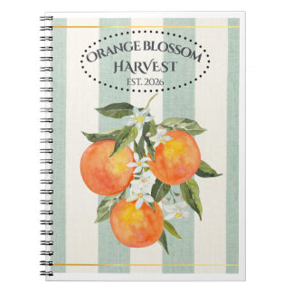Orange Blossom - Mediterranean Citrus Label Notebook