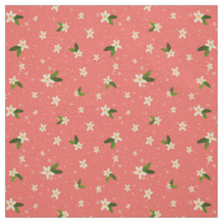 Orange Blossom Pattern Fabric