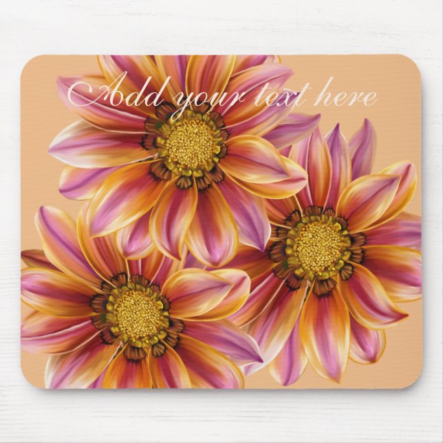 Orange Blossom Personalized Mousepad (Front)