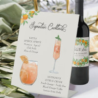 Orange Blossom Signature Cocktails Wedding Bar