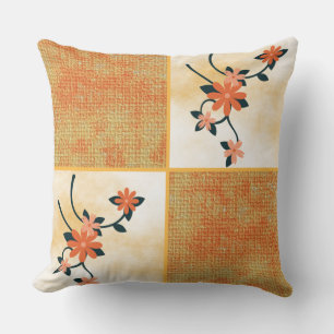Orange Blossom Throw Pillow