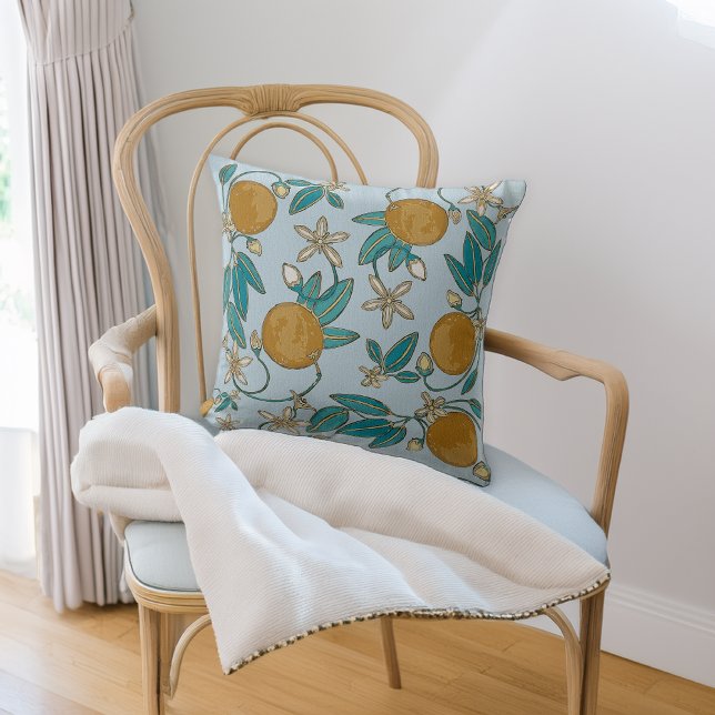 Orange Blossom Throw Pillow (Creator Uploaded)
