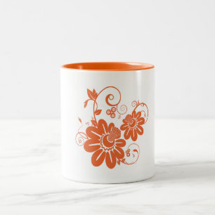 Orange Blossom Two-Tone Coffee Mug