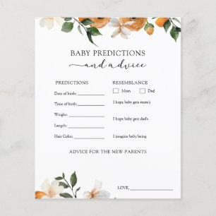 Orange Blossoms Baby Advice and Predictions