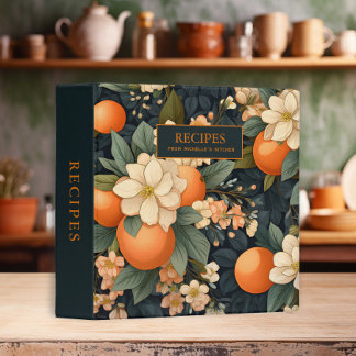 Orange Blossoms Black Family Recipes Cookbook Binder