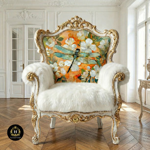 Orange Blossoms Dragonfly Vintage Decoupage Tissue Paper