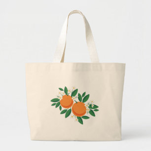 Orange Blossoms Large Tote Bag