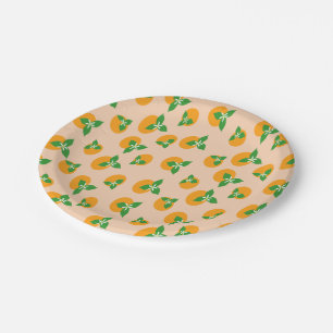 Orange Blossoms Paper Plate