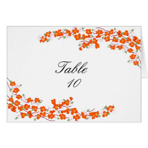 Orange Blossoms Table Seating Card