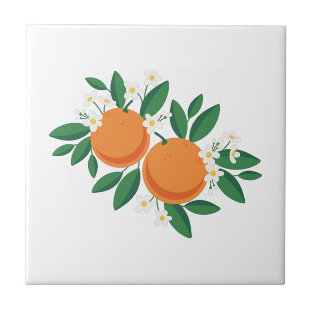 Orange Blossoms Tile (Front)