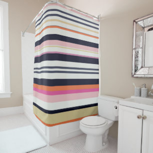 Orange, Blue and Pink Stripes