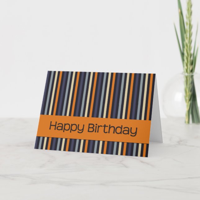 Orange & Blue • Birthday Card (Front)