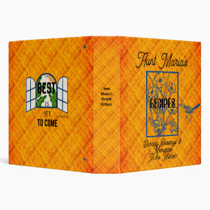 Orange Blue & Black Retro Binder