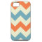 Orange blue chevron zigzag stripes zig zag pattern