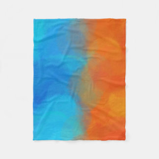 orange blue fleece blanket
