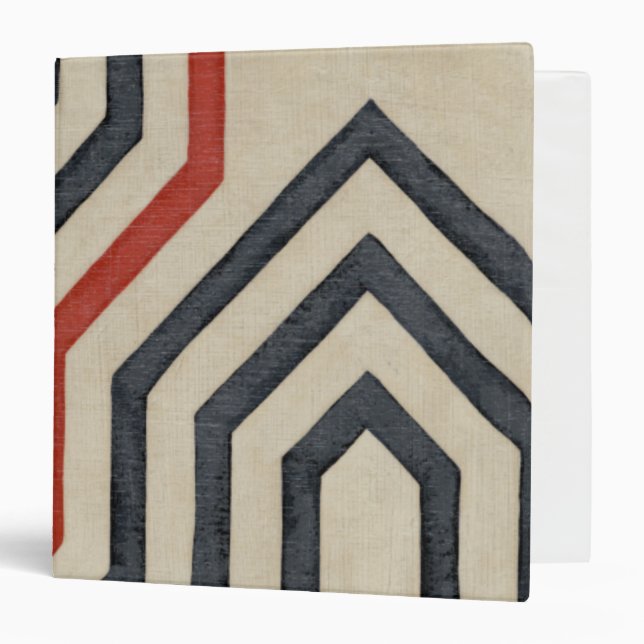 Orange & Blue Graphic Lines Binder (Front/Inside)