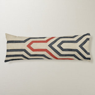 Orange & Blue Graphic Lines Body Pillow