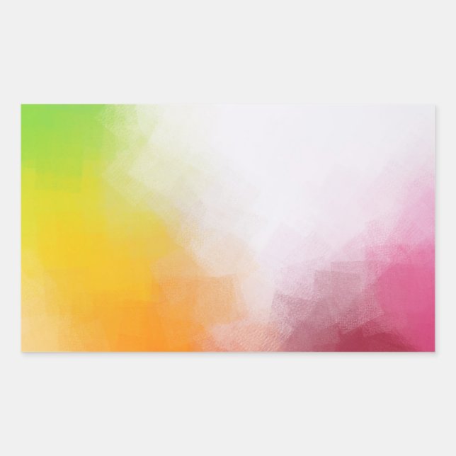 Orange Blue Green Pink Purple Modern Trendy Sticker (Front)