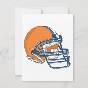 Orange blue helmet