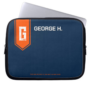 Orange Blue Laptop Case for Man