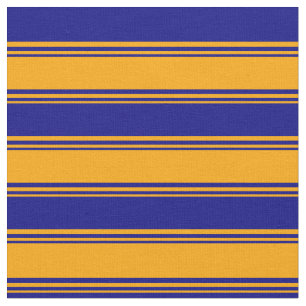Orange & Blue Lined Pattern Fabric