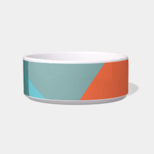 Orange, blue, modern, trendy wavy organic shapes bowl