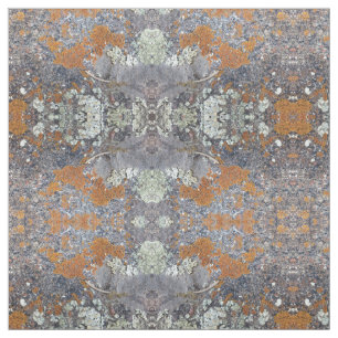 Orange Blue Moss Stone Fabric Pattern