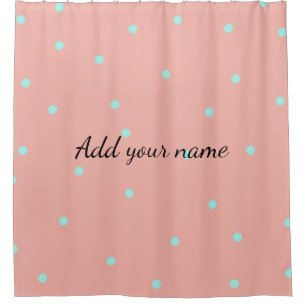 Orange blue polka dots abstract add name text t th