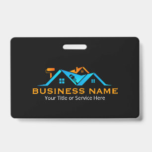 Orange & Blue Roofing Remodeling Handyman Badge