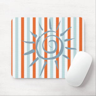 Orange Blue Stripe Star Mouse Pad! Mouse Pad