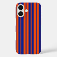 Orange Blue Stylish Stripes Pattern Design 