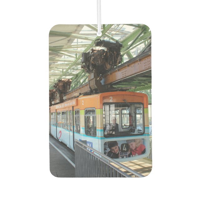 Orange Blue Wuppertal Floating Train Air Freshener (Front)