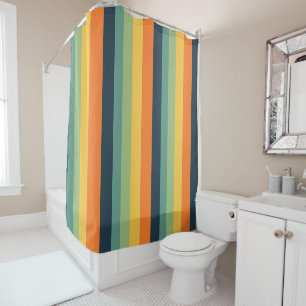 Orange, blue, yellow and green stripes