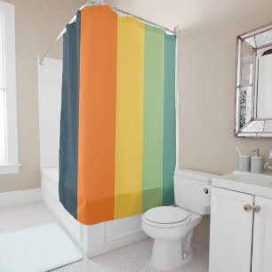 Orange, blue, yellow and green stripes