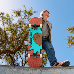orange blue Yo Man What You Want Mug Shot Comics Skateboard