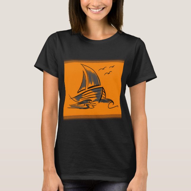 orange boat T-Shirt (Front)