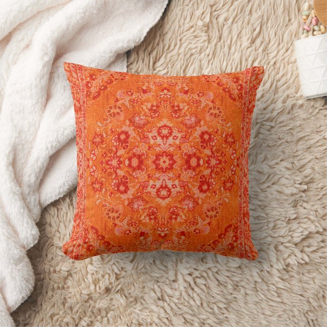 Orange Bohème Marocain Style Jouer Oreillers (Couverture)