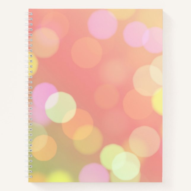Orange Bokeh Bullet Journal / Carnet Linked (Devant)