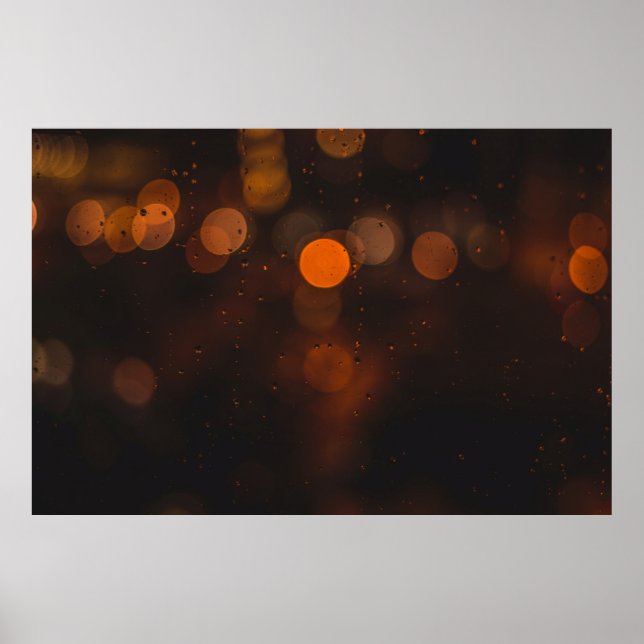 Orange bokeh photography poster (Front)