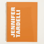 Orange Bold Minimalist Modern Elegant Professional Planner<br><div class="desc">Creative Modern Minimalist Plain Design</div>