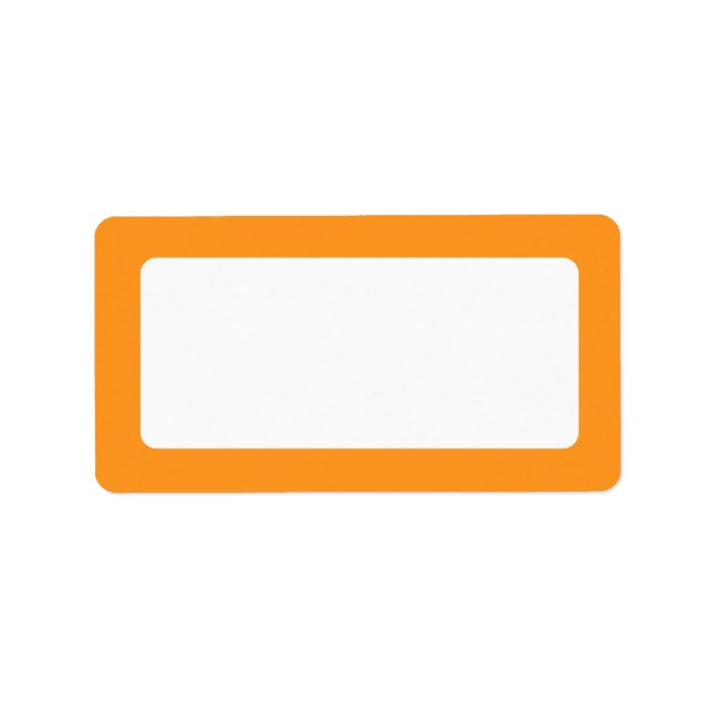 Orange border blank label (Front)