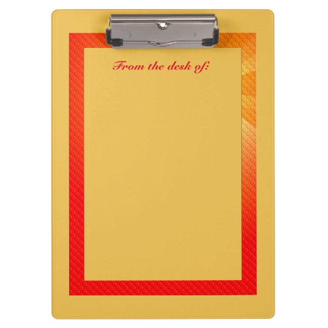 Orange Border Clipboard (Front)