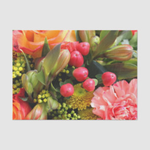 Orange Bouquet Tissue Paper