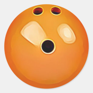 Orange Bowling Ball Stickers