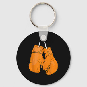 Orange Boxing Gloves Multiple Sclerosis Awareness Keychain