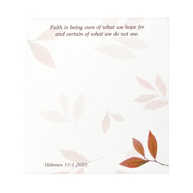Orange Branches, Faith Verse Christian Note Paper (Front)