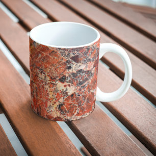 Orange Brecciated Jasper Stone Pattern Mug